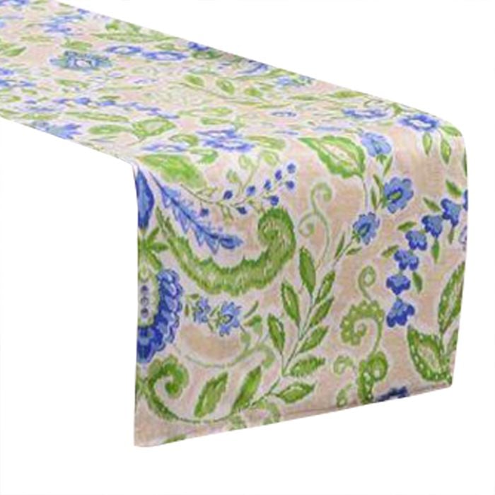 CottonMore 100% Cotton Sateen Dining Table Runner 190x31cm Green