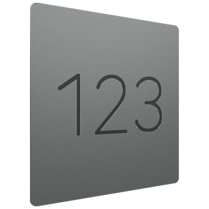 ProtectorAl 280mm x 280mm Light Charcoal Custom House Sign ACM Engraved