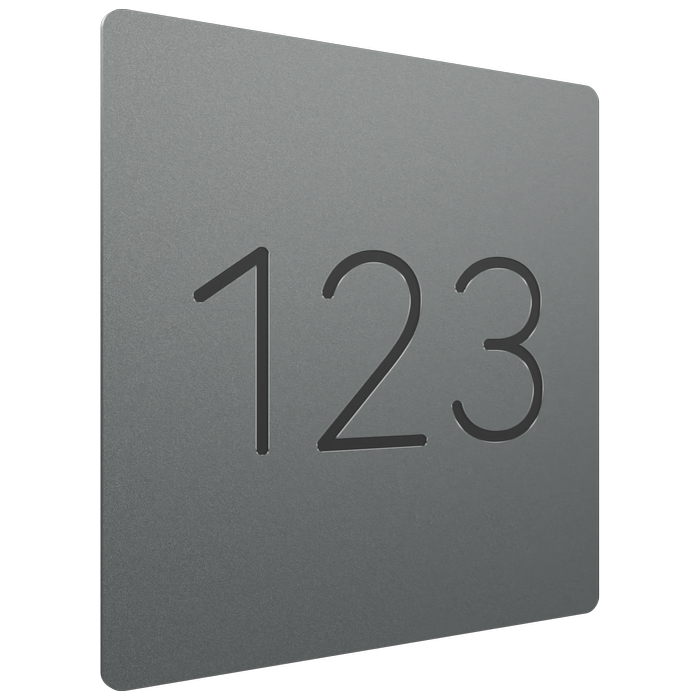ProtectorAl 280mm x 280mm Light Charcoal Custom House Sign ACM Engraved