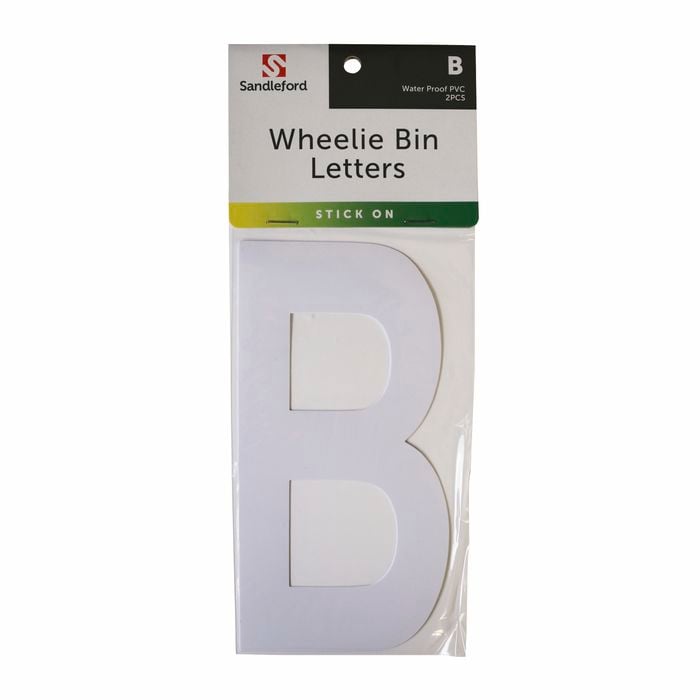 Sandleford 175mm Wheelie Bin Self Adhesive Letter B
