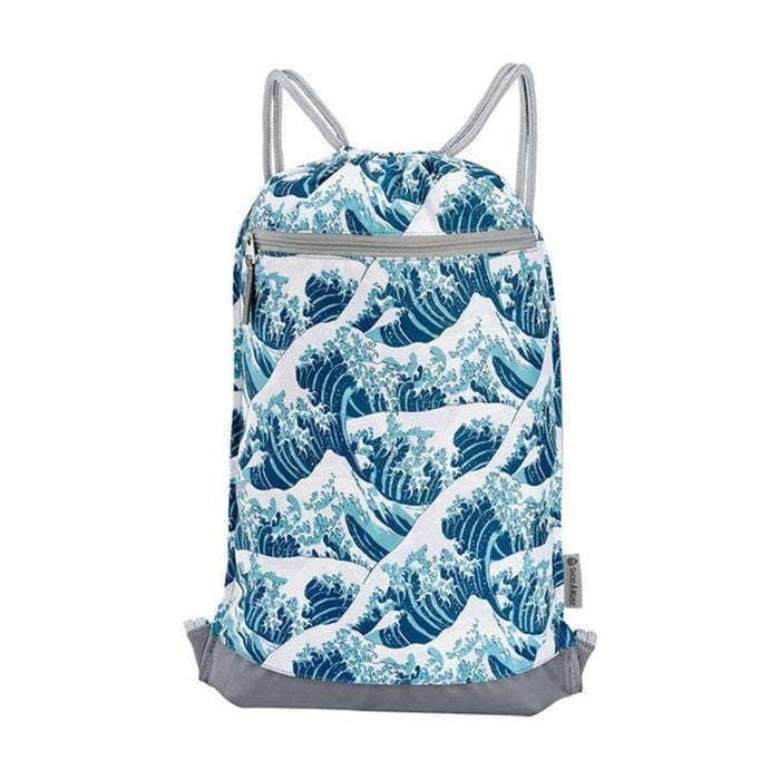 Skog A Kust Waves Gymsak Drawstring Gym Bag With Removable Waterproof Dry Ipx6