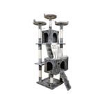 Furtastic 170cm Cat Tree Scratching Post - Silver Grey