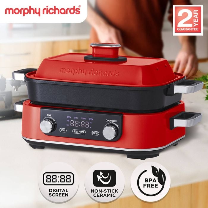 kitchen utensils morphy richards kitchen set red