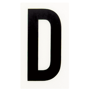 Sandleford 85 x 55mm D Black and White Self Adhesive Letter