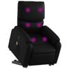 vidaXL Stand up Massage Recliner Chair Armchair Single Sofa Black Faux Leather