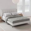 Brooklyn Queen Ivory White Boucle Wing Bed Frame