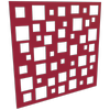 ProtectorAl 300-1200w x 300-1200h Dark Red/Gloss White Squares Unframed Composite Deco Panel