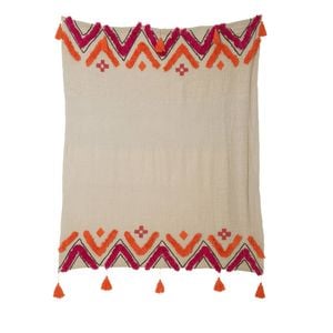 J.Elliot Merryn Cotton Throw Orange Multi