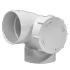 Holman 100mm 88 Degree Female and Female DWV U PVC Side Access Bend