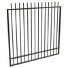 ProtectorAl 1201 - 1500 x 1500mm Black Aluminium Garden Gate Picket Top With Mid Rail - 1500mm Black