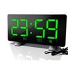 Catzon Digital Alarm Clock Curved-screen With Dimmer 2 Alarm Setting-green
