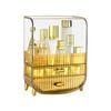 SOGA 3 Tier Golden Yellow Multifunctional Countertop Cosmetic Storage