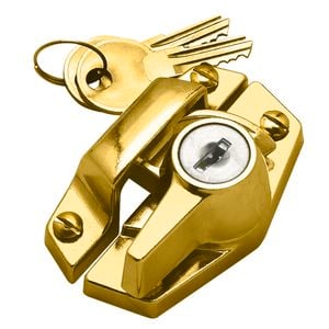 Delf Polished Brass Lock Keyed Window Sash