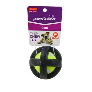 Paws & Claws Tpr & Felt Ball Pet Toy 8cm Assorted