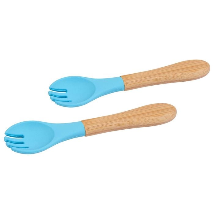 Tiny Dining Bamboo Baby Weaning Forks with Silicone Tip - Pack of 2