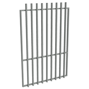 ProtectorAl 800 - 1200 x 1800mm Palladium Silver Aluminium Batten Pool Gate