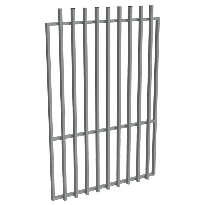 ProtectorAl 800 - 1200 x 1800mm Palladium Silver Aluminium Batten Pool Gate