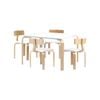 5 Piece Children's Table and Chairs Desk Set Furniture Toy - White