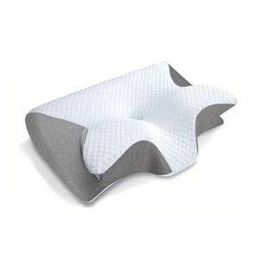 NNEOBA 2-in-1 Ergonomic Memory Foam Cervical Pillow Orthopedic Neck Support Grey