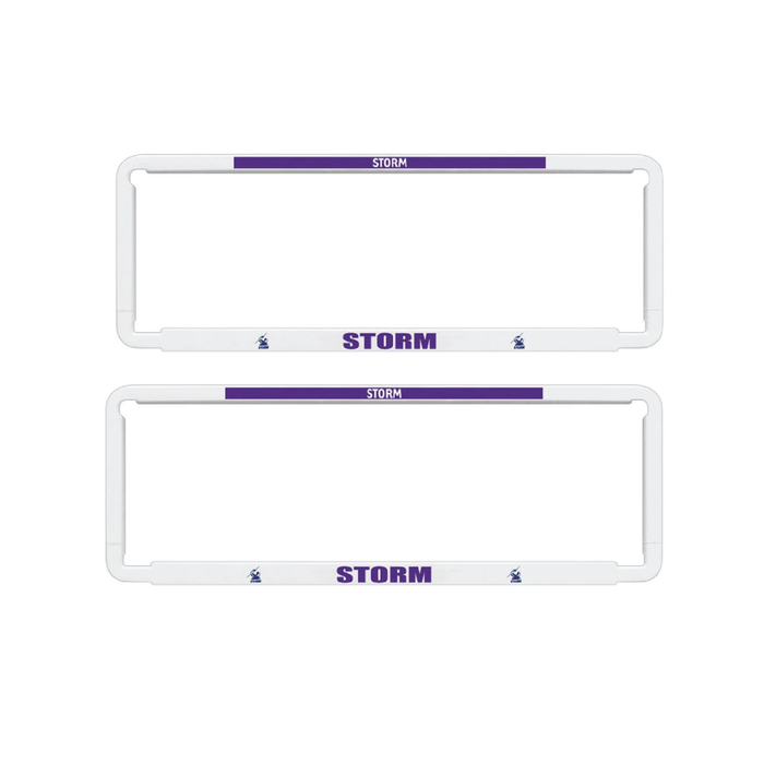 2x OFFICIAL NRL Melbourne Storm Car Number Plate Frame Cover Surround