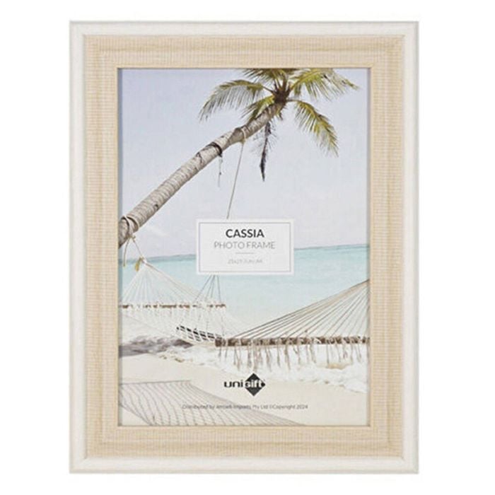 Unigift Cassia Glass Home Decor Picture Photo Frame A4 Natural Beige