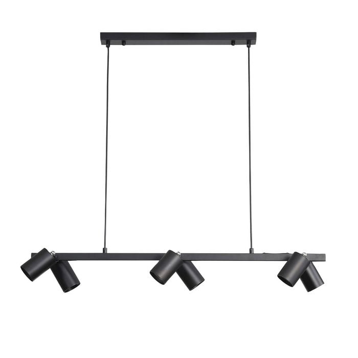 Oriel Lighting Bridge 6lt Spot Pendant Light Black