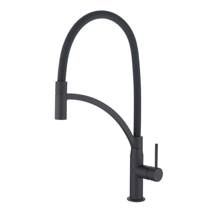 Mondella 25mm Black Matte Resonance Side Lever Pull Down Sink Mixer