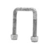 Sunrise U-bolts With Nyloc Nut 1/2" Galvanised - 50mm Square, 80mm - Ub50s80g