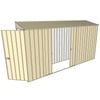 Build-a-Shed 0.8 x 3.7 x 2m Hinged Door Tunnel Shed With Double Sliding Side Doors - Cream