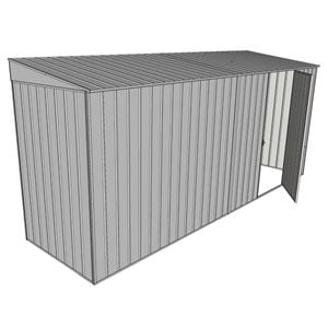 Build-A-Shed 1.2 x 4.5 x 2.0m Skillion Single Hinged Side Door Shed - Zinc