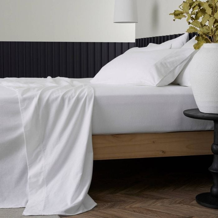 Bedding Co. Flannelette Sheet Set 100% Organic Cotton White King