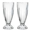 2x 4pc Porto Soda Lime Glass Dessert Milkshake Glasses Set 340ml Clear