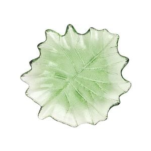 Urban Tommy 18.5cm Glass Leaf Dish Home Decorative Plate - Sage
