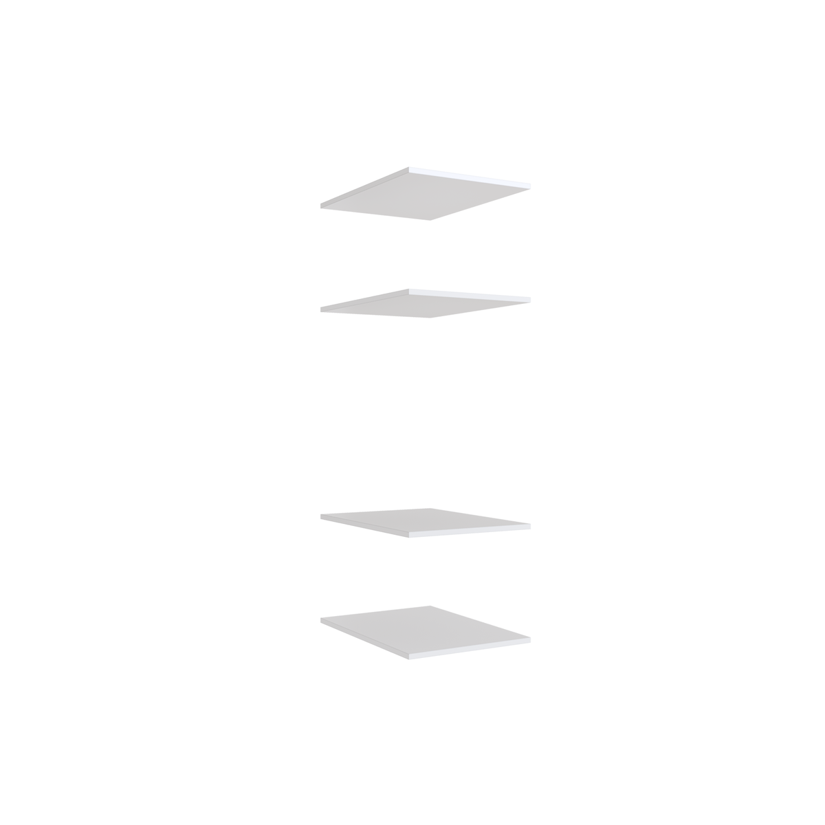 Lugna White 4 Shelf Insert Kit - Fits 450 x 580mm Cabinet Shell ...
