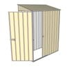 Build-a-Shed 1.5 x 0.8 x 2m Single Sliding Door Skillion Shed with Single Hinged Side Door - Cream