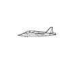 Ignite Laser Boeing T-7 Red Hawk - Advanced Trainer Aircraft Silhouette Metal Wall Art Coated Black 47 inch - 120 cm