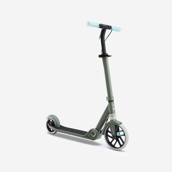 Decathlon Kids' Scooter M900 Khaki Green/Light Blue Accents