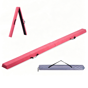 Advwin 8FT Folding Balance Beam for Kids, with Carry Bag for Home Training School, 70kg Capacity, Pink