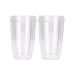 2 X Clear Nutribullet Big Xl Large Tall Cup 32 Oz  +Blender Spare Parts