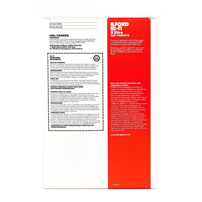 Ilford ID-11 Film Developer (Powder) for Black & White Film - Makes 5 Litres