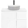 CIBO 750mm White Nordic Wall Hung Bathroom Vanity With Light Grey / White Countertop Basin