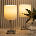 Verve Design White Mia Touch Table Lamp - Twin Pack