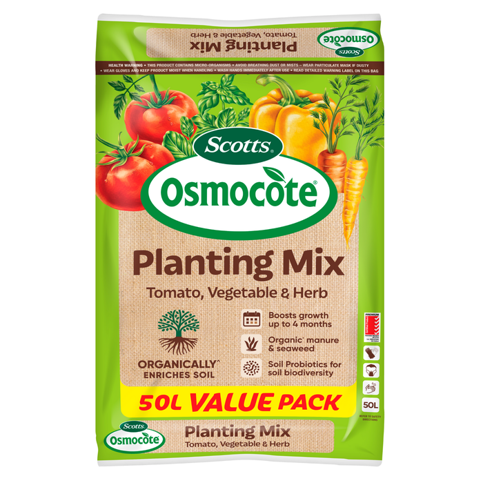 Scotts Osmocote Plus 50L Tomato, Vegetable And Herb Premium Planting Mix