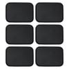 Argon Tableware 6x Rectangular Serving Trays - 35.5 X 25cm - Reusable Non Slip Stackable Rubberized Food Drinks Platter Tray