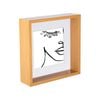 Nicola Spring 3D Deep Box Photo Frame - 8 x 8" with 6 x 6" Mount - Light Wood
