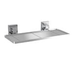 Fusion-Loc 26kg Stainless Steel Suction Frosted Acrylic Bathroom Shelf