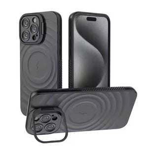 Magnetic Magsafe Case Back Camera Holder Cover - For Apple iPhone 16 Pro Max (Black)