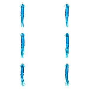 2PK Sea Pro 3 Squid Daisy Chain Offshore Trolling Lure 25.5x11cm - Blue