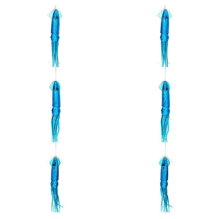 2PK Sea Pro 3 Squid Daisy Chain Offshore Trolling Lure 25.5x11cm - Blue
