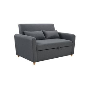 Foret 2-seater Pull Out Sofa Bed Lounge Adjustable Couch Furniture Grey